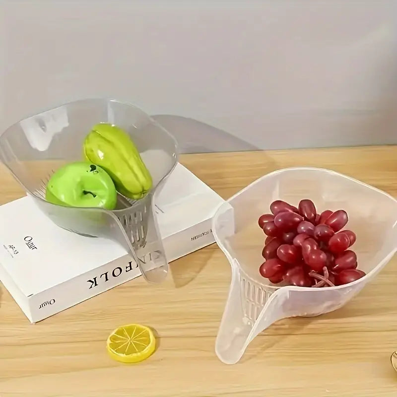 Passoire Égouttoir en Plastique avec Poignée – Panier de Rangement pour Fruits et Légumes