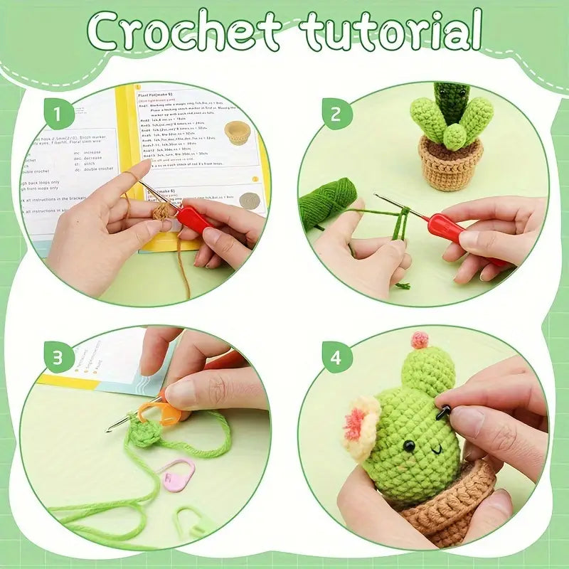 ChatGPT a dit :  Kit Crochet Cactus et Amigurumi – Set Complet DIY Décoration Artisanale Plantes en Laine, Outils Inclus