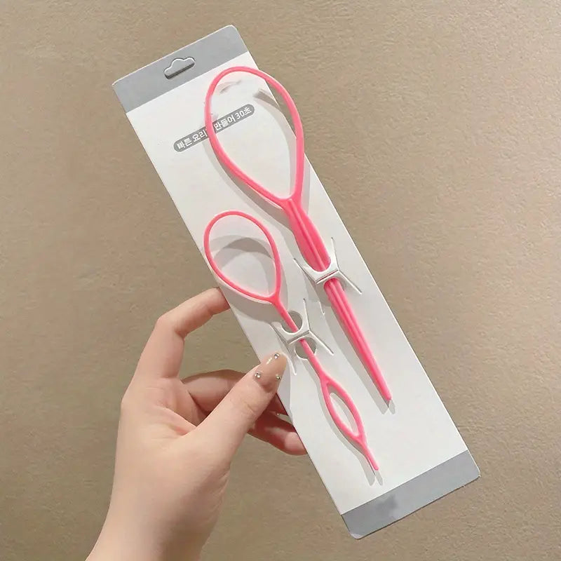 Outils de coiffure – Lot d’anneaux passe-mèches pour tresses et chignons faciles