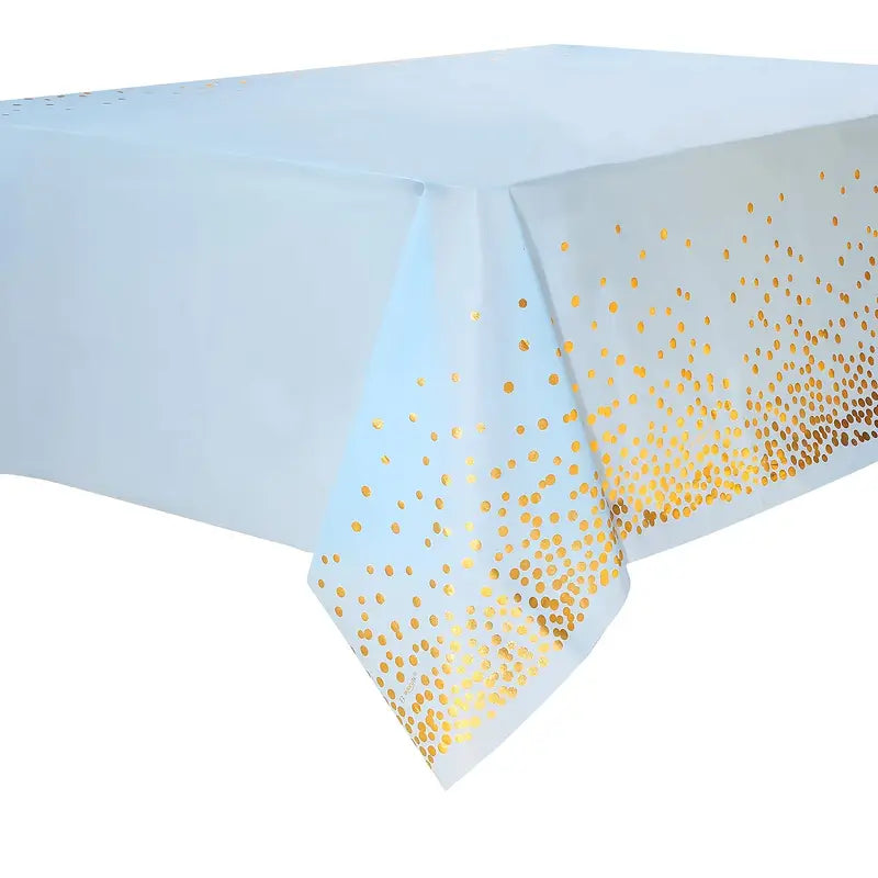 Nappe de fête avec pois dorés – Accessoire élégant pour anniversaires, mariages et décorations de table