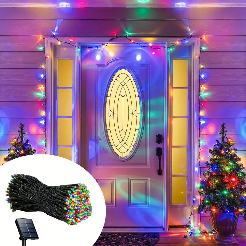 Guirlande Solaire LED Extérieure – 200 LED Étanches pour Jardin, Terrasse ou Balcon – Lumière Chaude à Énergie Solaire