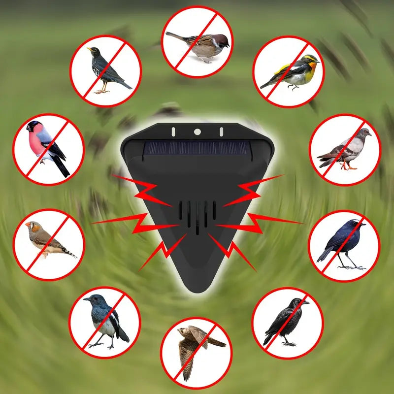 Répulsif Ultrason Solaire pour Oiseaux – Protection Efficace des Jardins et Cultures | Soins des Oiseaux et de la Faune