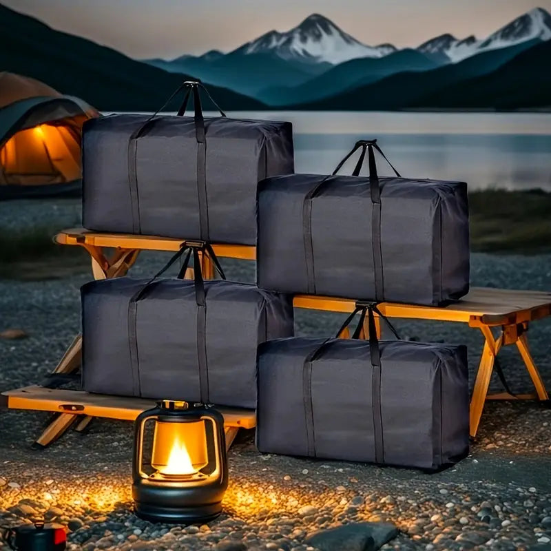 Lot de 4 grands sacs de rangement noirs Idéal pour vêtements, couettes, voyages et déménagements