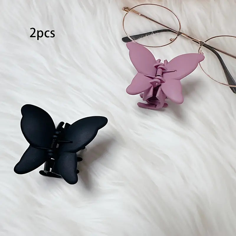 Lot de 2 Pinces Papillon pour Cheveux Enfant – Accessoires Antidérapants Colorés et Élégants