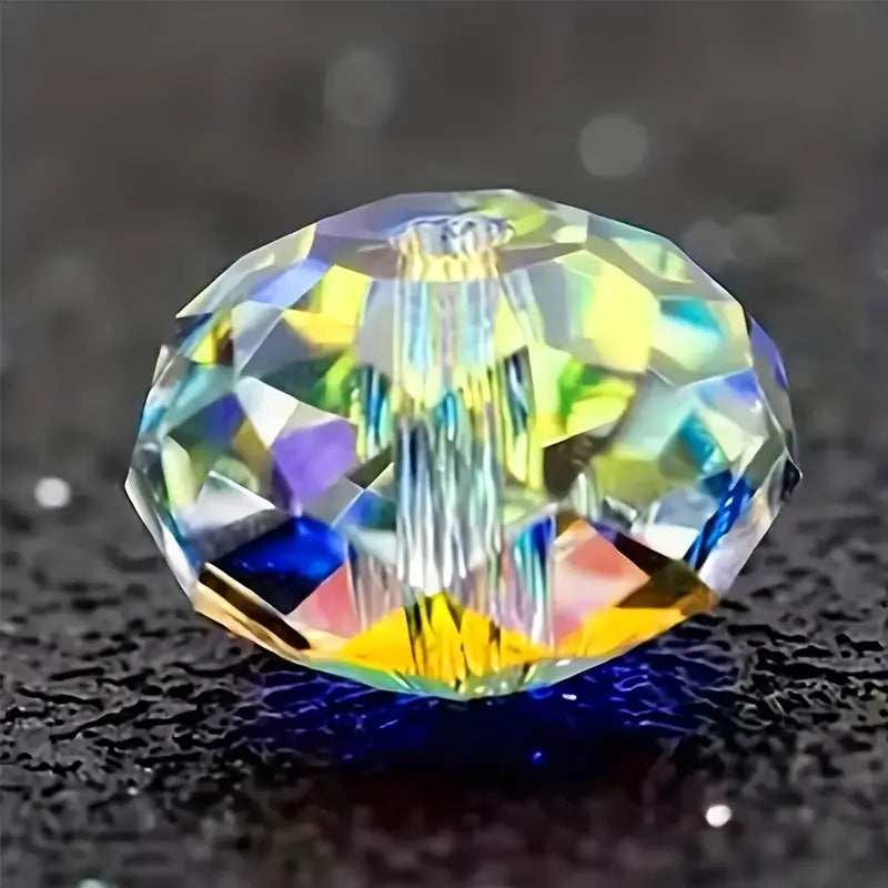 Perles Cristal Facettées Multicolores – Perles Brillantes pour Perlage et Fabrication de Bijoux DIY