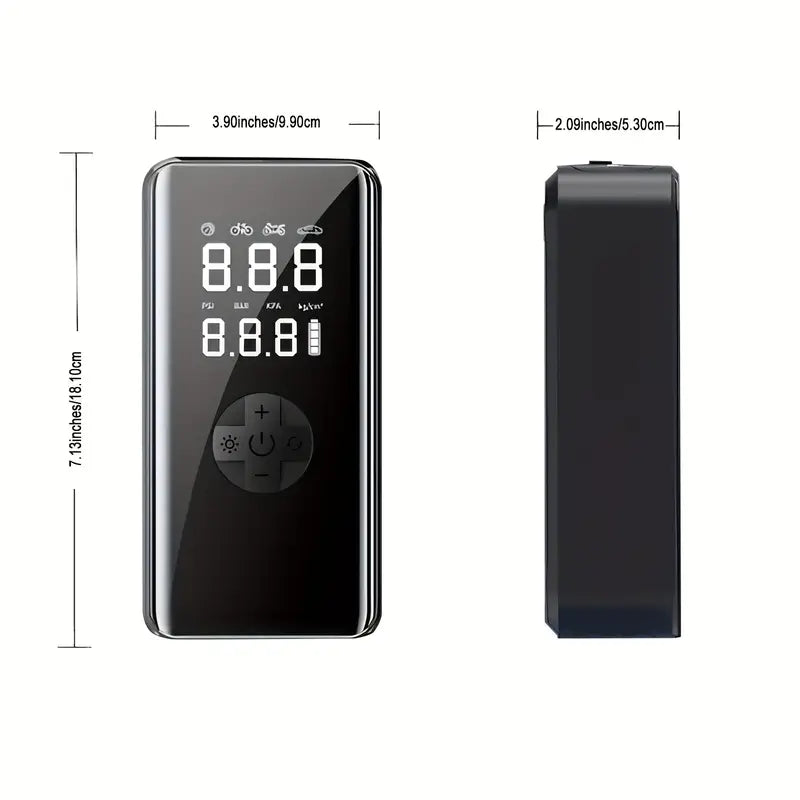Compresseur d’Air Portable avec Batterie Rechargeable – Gonfleur Électrique USB pour Voiture, Moto, Vélo et Ballons