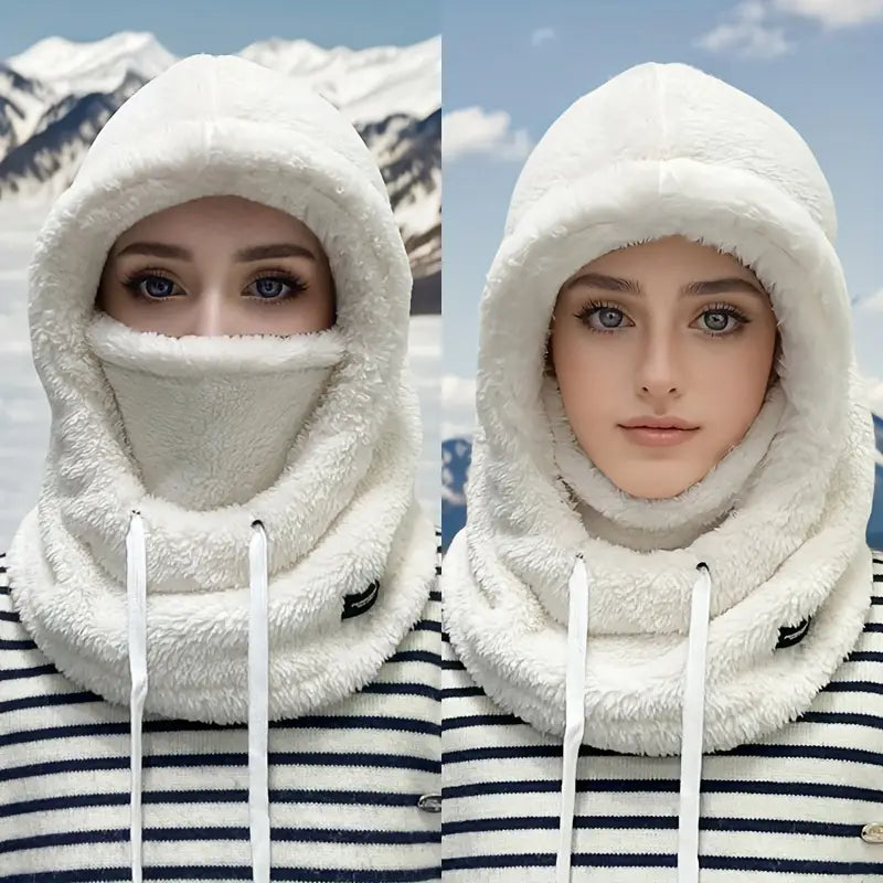 Couvre visage hiver polaire – Capuche cache-cou chaud et doux pour femme et homme