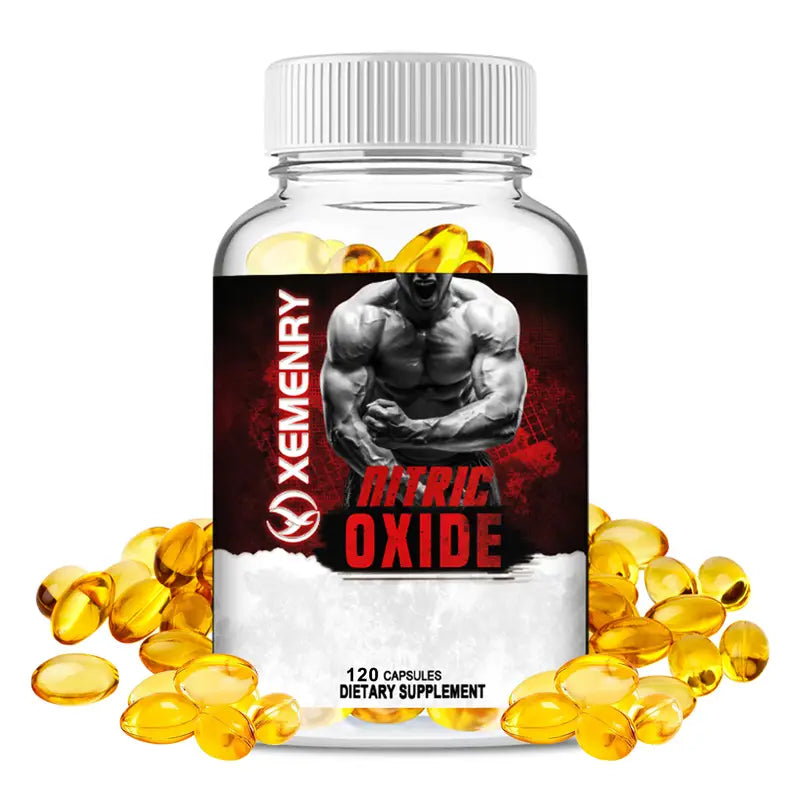 Xemenry Nitric Oxide – 120 Gélules Booster Musculaire | Vascularité, Énergie & Endurance Maximale