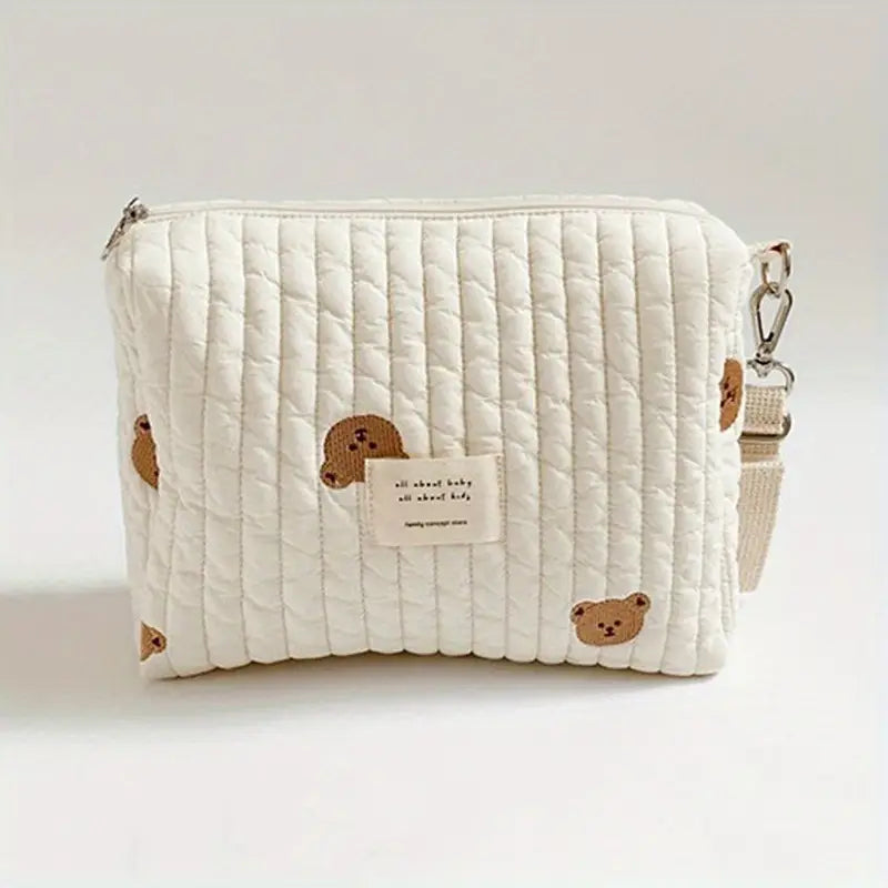 Trousse de toilette bébé matelassée – Sac de voyage compact et mignon avec plusieurs motifs