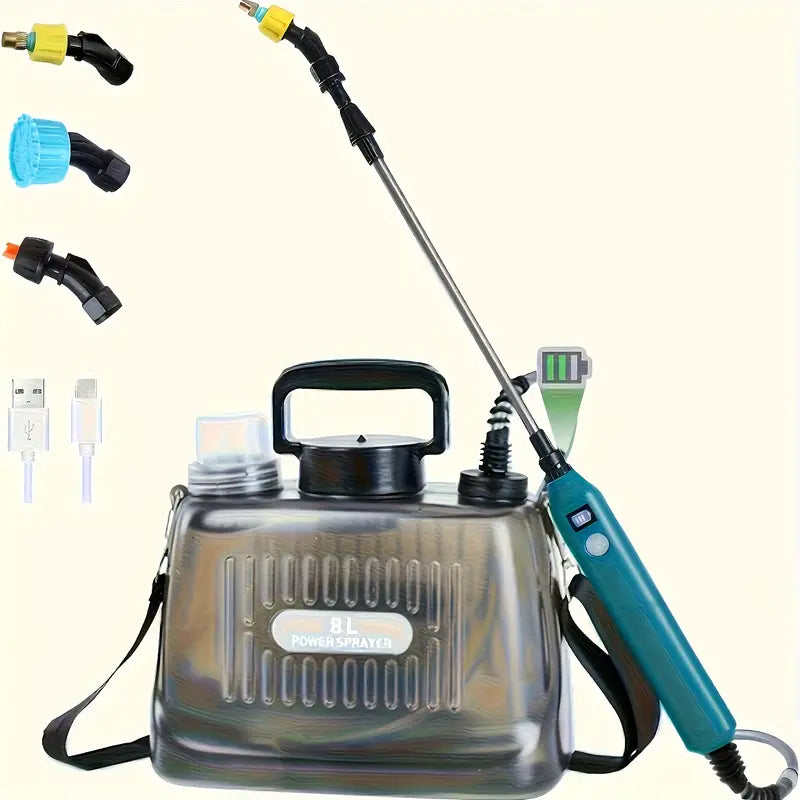 Pulvérisateur Électrique Rechargeable 5/8L – Buse Multifonction et Batterie Longue Durée