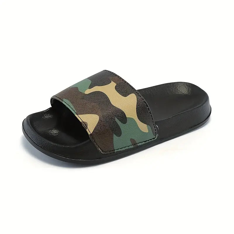 Sandales garçon camouflage – Claquettes confortables antidérapantes pour été et loisirs