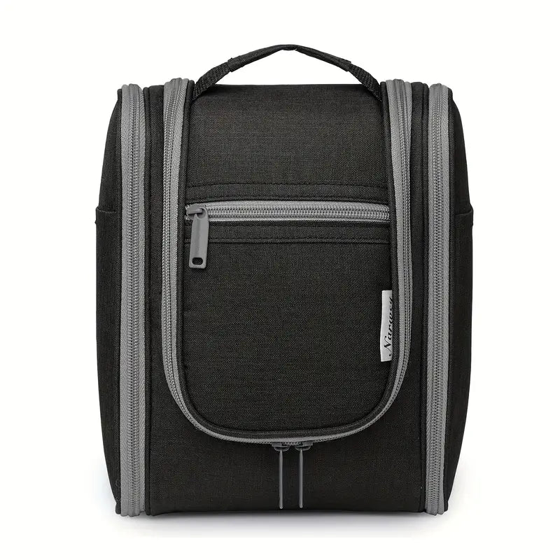 Trousse de toilette noire grande capacité Pochette voyage pratique et élégante