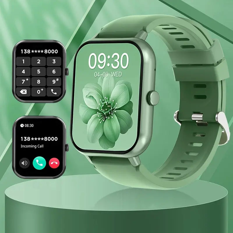Montre connectée rose avec appels Bluetooth – Suivi santé, notifications et écran tactile HD