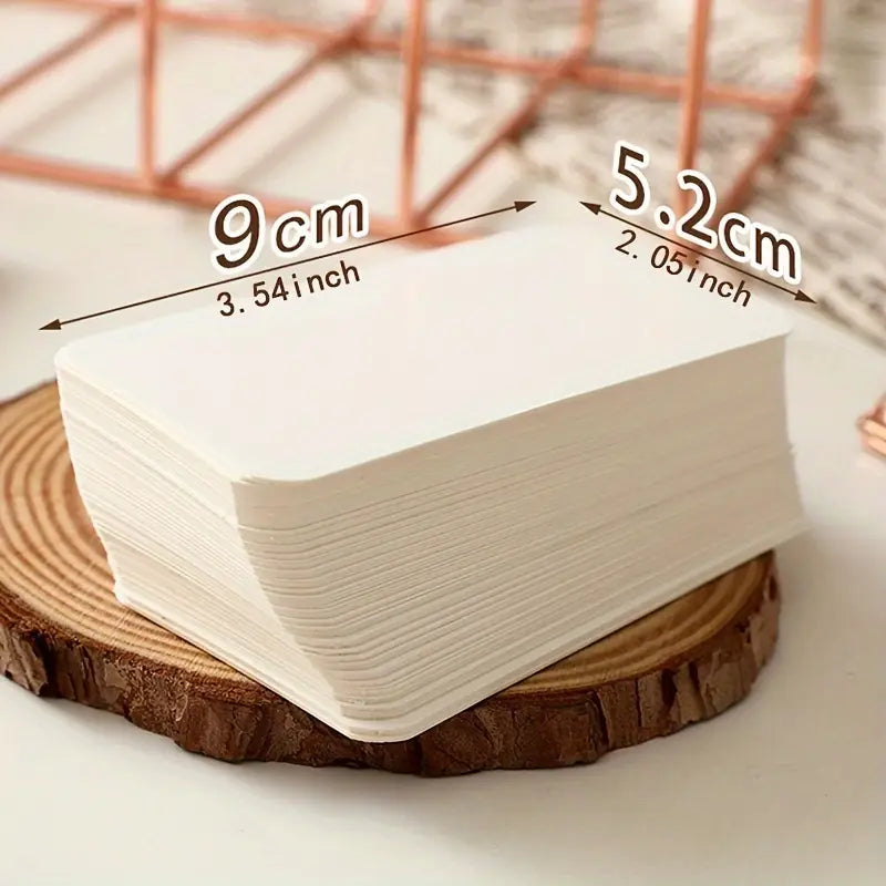 Cartes Vierges Kraft & Blanches – Lot de Mini Cartes à Message ou Étiquette Cadeau