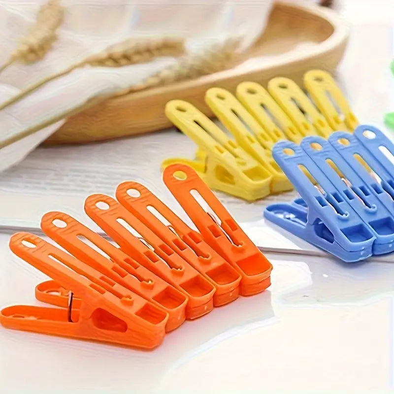 Pinces à Linge en Plastique Résistantes – Lot de 12 Pinces Colorées Antidérapantes pour Étendage