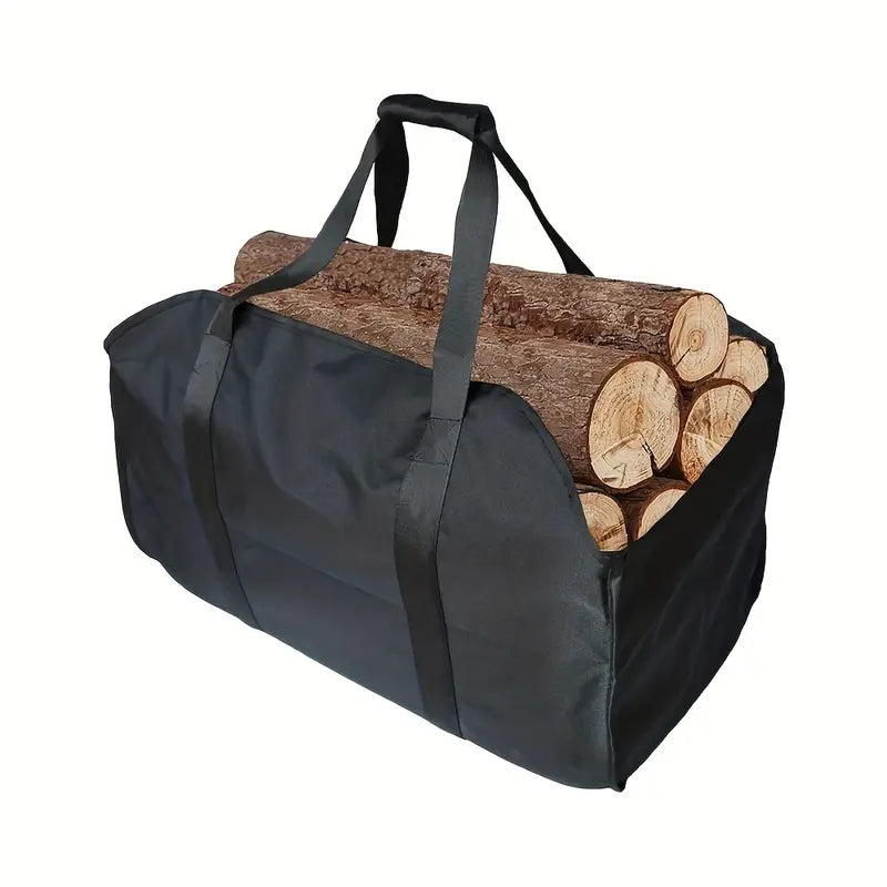 Sac de Transport de Bois de Chauffage Extérieur – Grande Capacité et Durable pour Camping, Feu de Camp et Jardinage