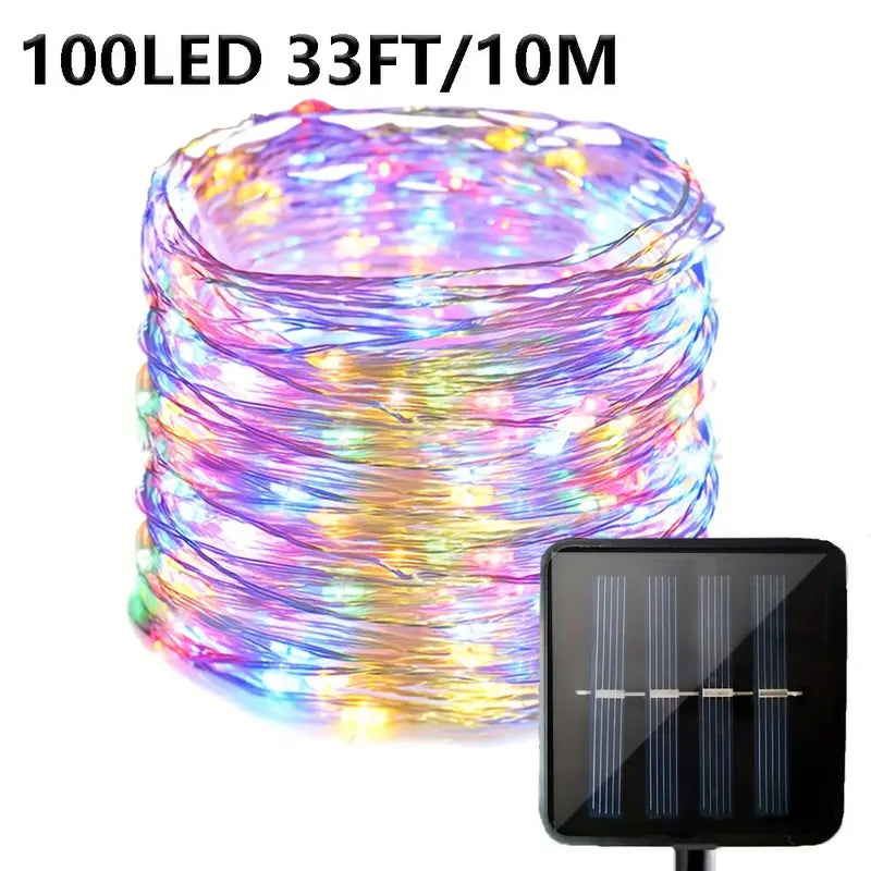 Guirlande LED Solaire Intelligente – Éclairage Ambiance Terrasse & Balcon avec Détection Automatique