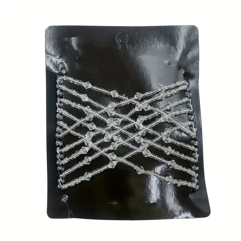 Barrette Élastique Magique avec Perles – Accessoire Cheveux Original pour Coiffures Rapides et Élégante