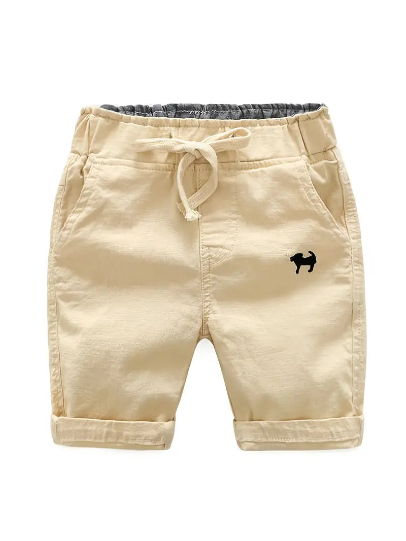 Maillot de bain garçon bleu clair avec cordon jaune – Short de plage enfant confortable et stylé