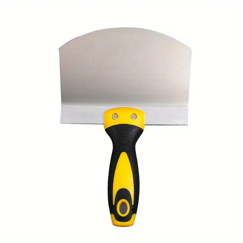 Spatule de Maçon Large en Acier Inoxydable – Manche Antidérapant pour Enduit, Plâtre et Lissage des Surfaces