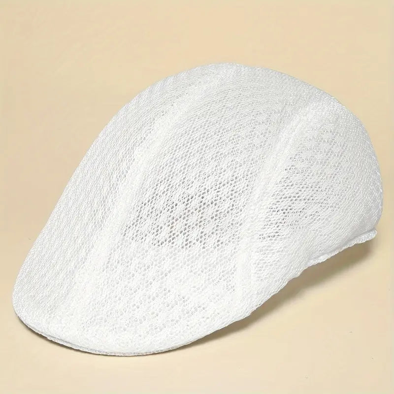 Casquette plate homme été bleu marine – Chapeau léger respirant en maille élégante