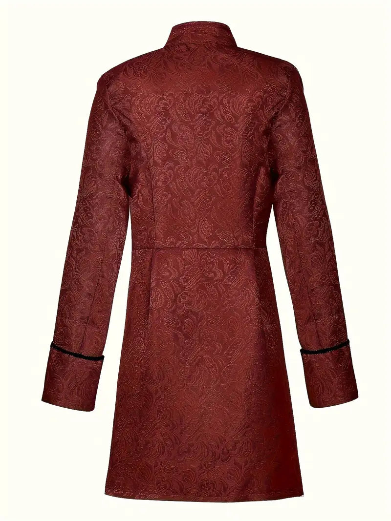 Manteau fantaisie homme gothique – Veste longue brocart style victorien et steampunk