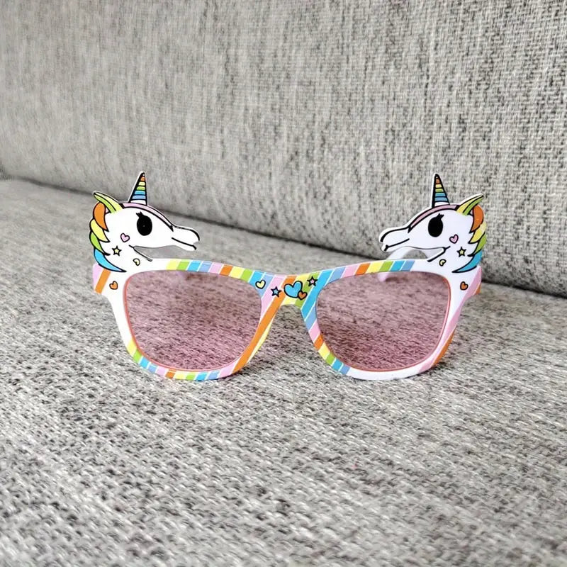 Lunettes de soleil enfants licorne arc-en-ciel – Accessoire fun et coloré, protection UV