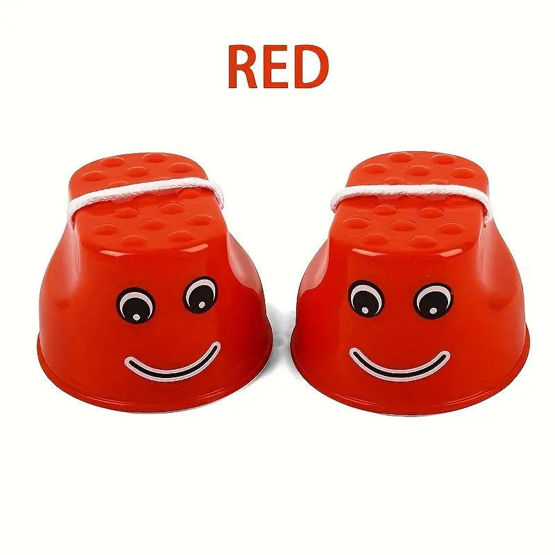 Échasses pour enfants en plastique – Jeu d’équilibre extérieur amusant et éducatif