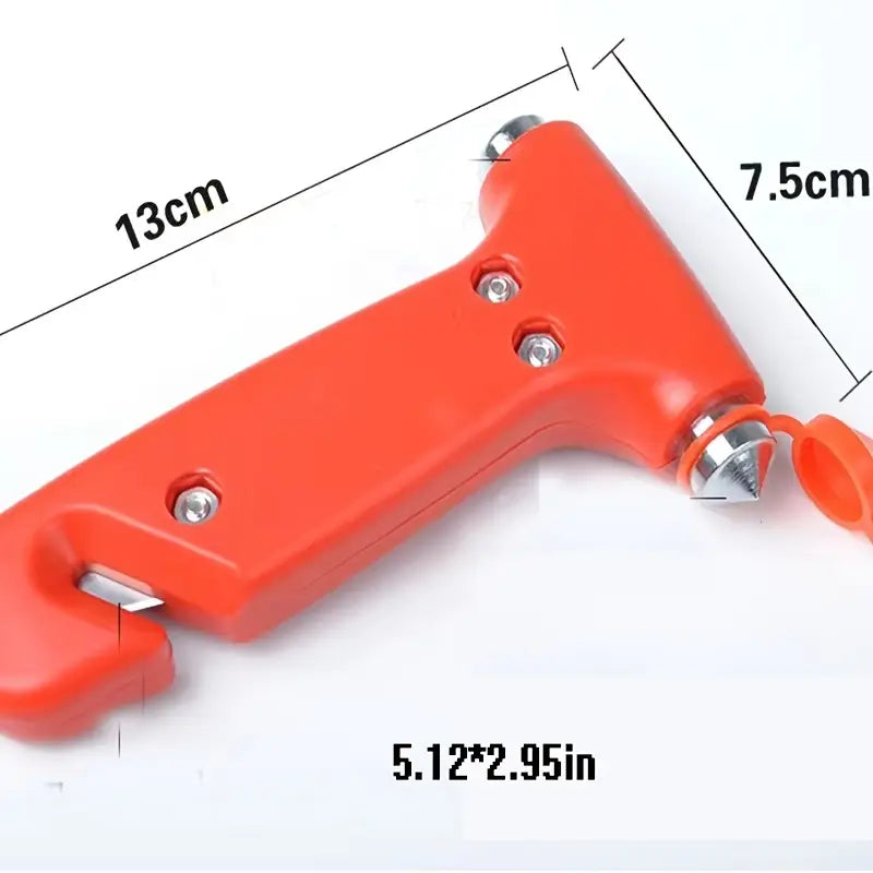 Marteau de Sécurité Voiture 2-en-1 – Brise-Vitre et Coupe-Ceinture d'Urgence
