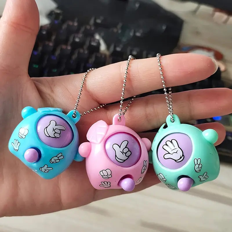 Lot de 24 Porte-clés Enfant Jeu Pierre Feuille Ciseaux – Mini Gadgets Ludiques et Colorés