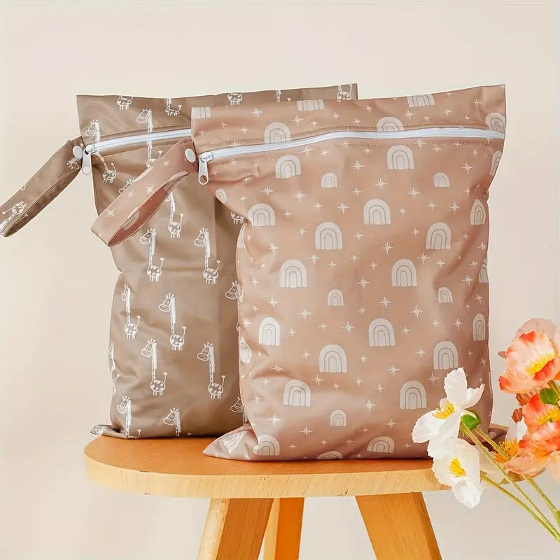 Sacs Imperméables Réutilisables pour Couches Lavables et Vêtements Humides, Fermeture Éclair Étanche