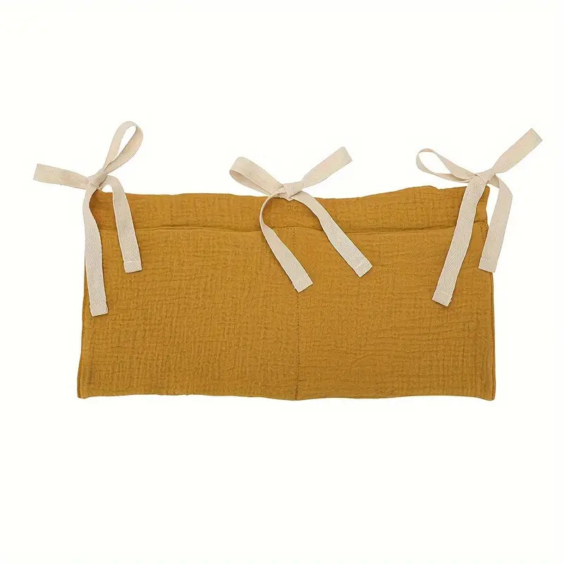 Organisateur de Lit Bébé en Coton – Pochettes de Rangement Suspendues pour Jouets et Accessoires