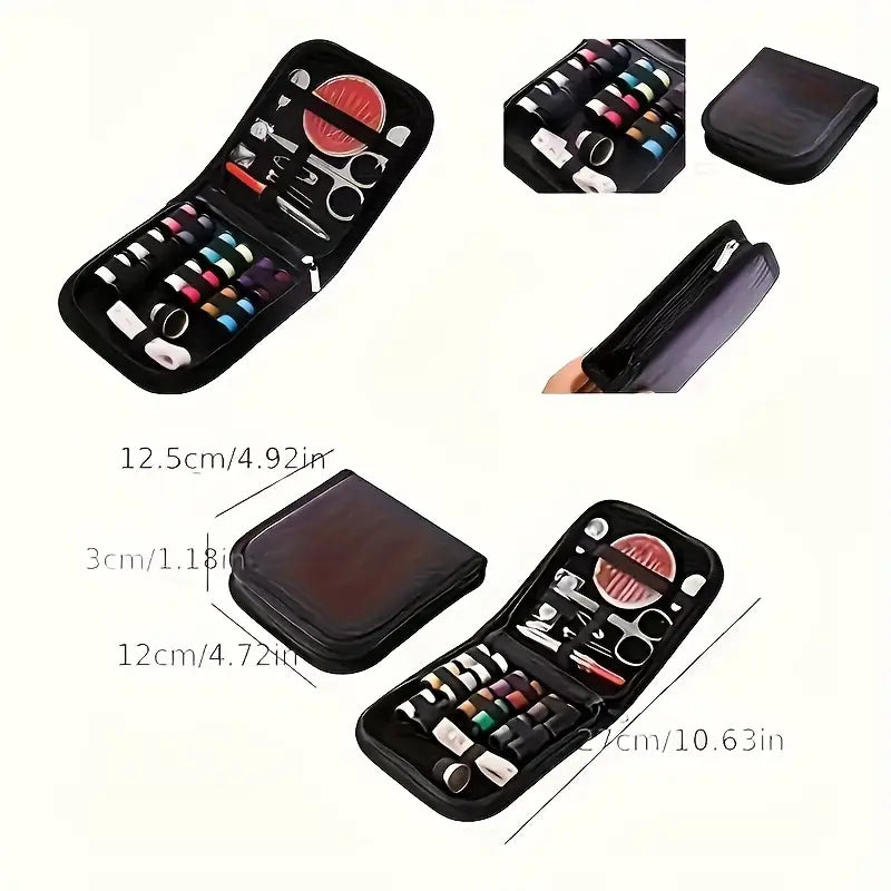 Trousse de Couture Portable – Kit de Couture Maison & Voyage avec Fils, Aiguilles, Mètre Ruban