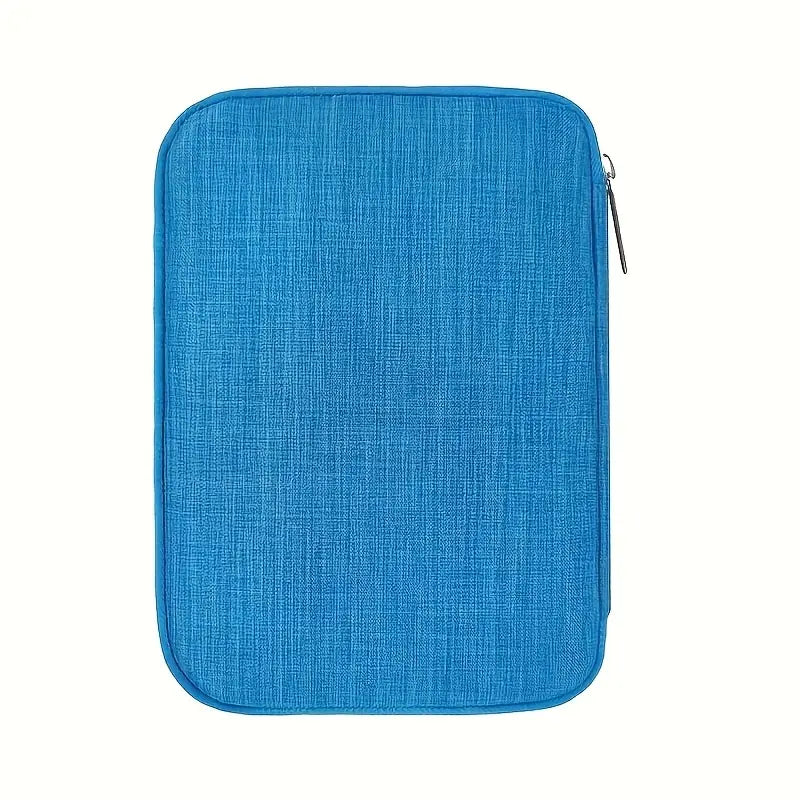 Housse de Rangement pour Tablette et Ordinateur Portable – Pochette de Protection Imperméable en Tissu Gris avec Fermeture Éclair