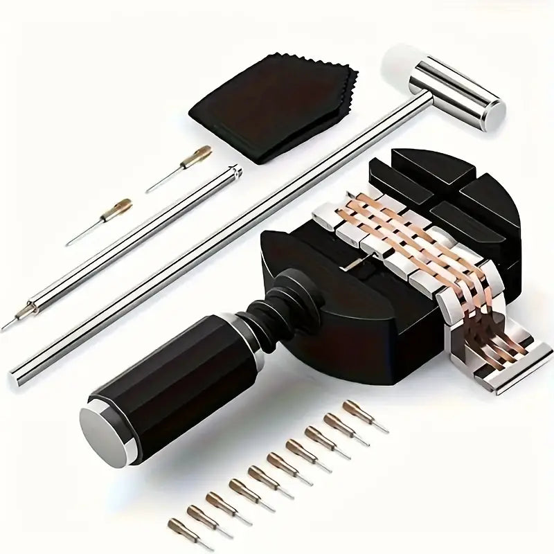 Kit d’outils de réparation de montre – Ajusteur de bracelet avec chasse-goupilles et accessoires