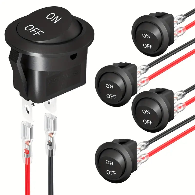 Interrupteur étanche ON/OFF 12V 20A pour bateau et kayak – Accessoire électrique marin facile à installer