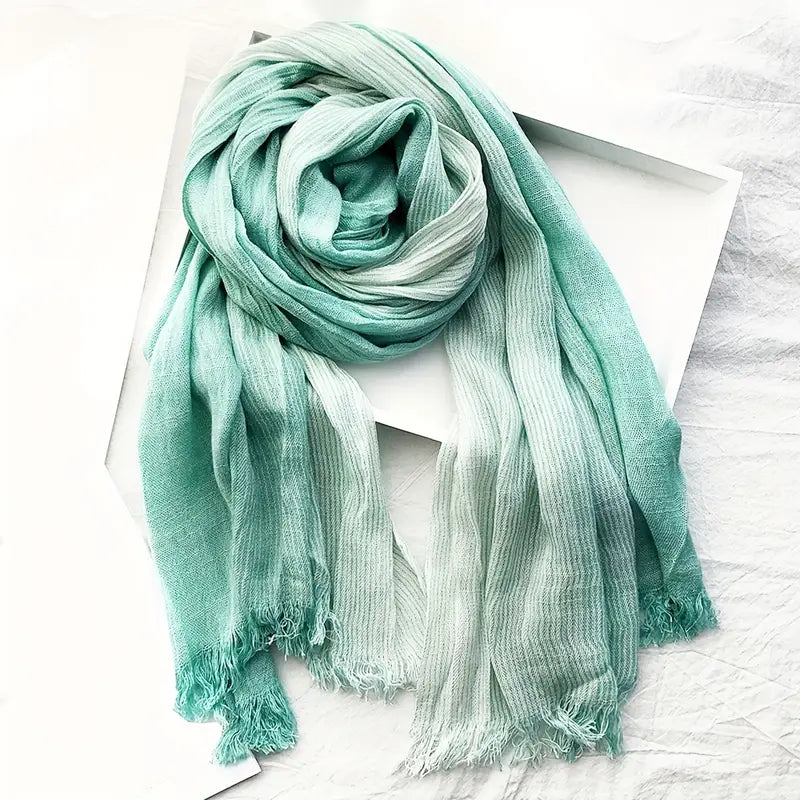 Écharpe homme à rayures bordeaux et beige – Foulard léger à franges pour style élégant et décontracté