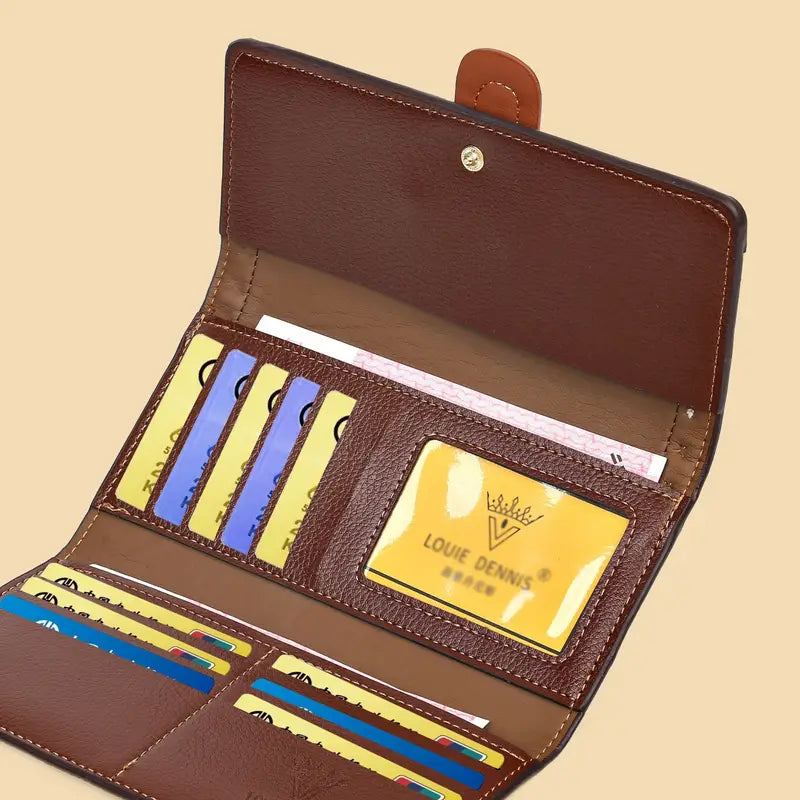 Pochette portefeuille femme chic – Sac de soirée élégant avec fermeture dorée