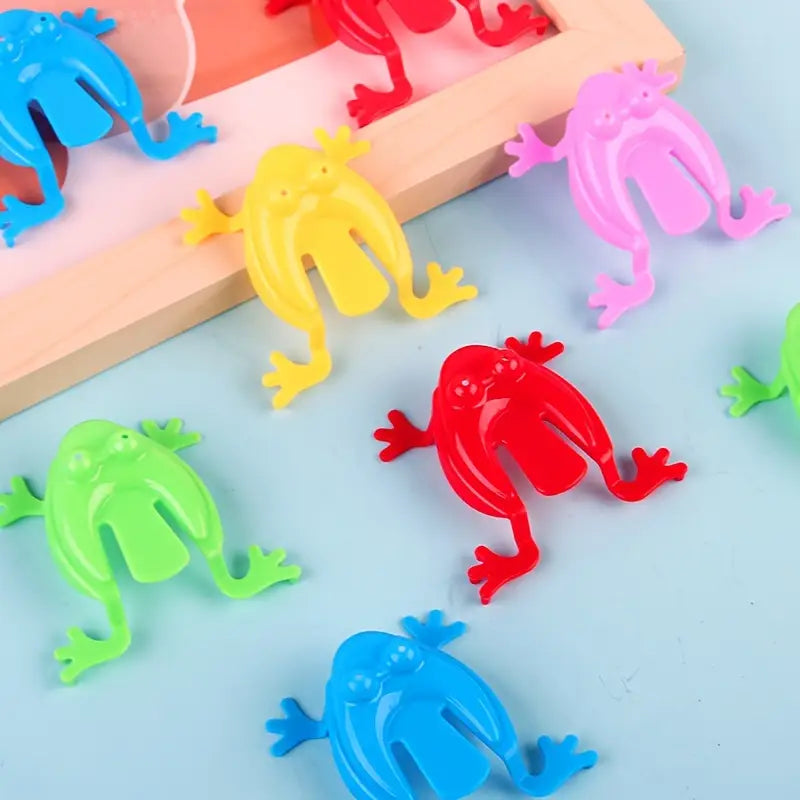 Grenouilles Sautantes en Plastique – Petits Jouets Colorés pour Animation d’Anniversaire, Kermesse et Pochettes Surprise