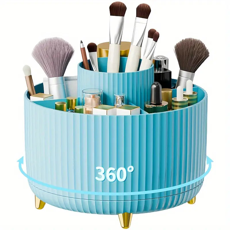 Organiseur Rotatif Multifonction – Boîte de Rangement à Compartiments pour Maquillage, Stylos et Accessoires