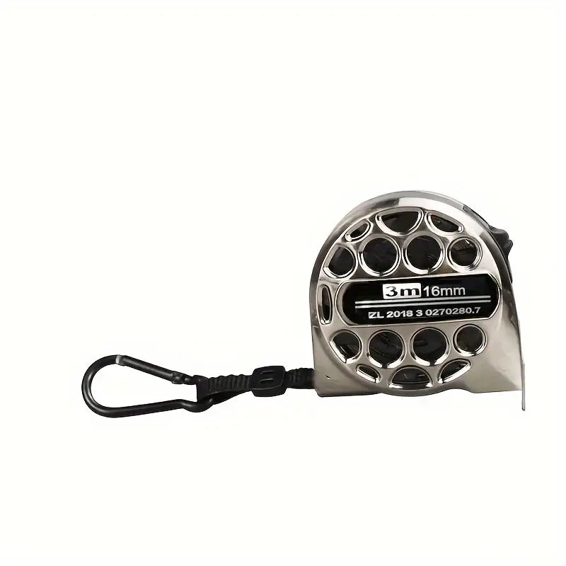 Mètre ruban  en acier inoxydable – Outil manuel de mesure avec clip et mousqueton
