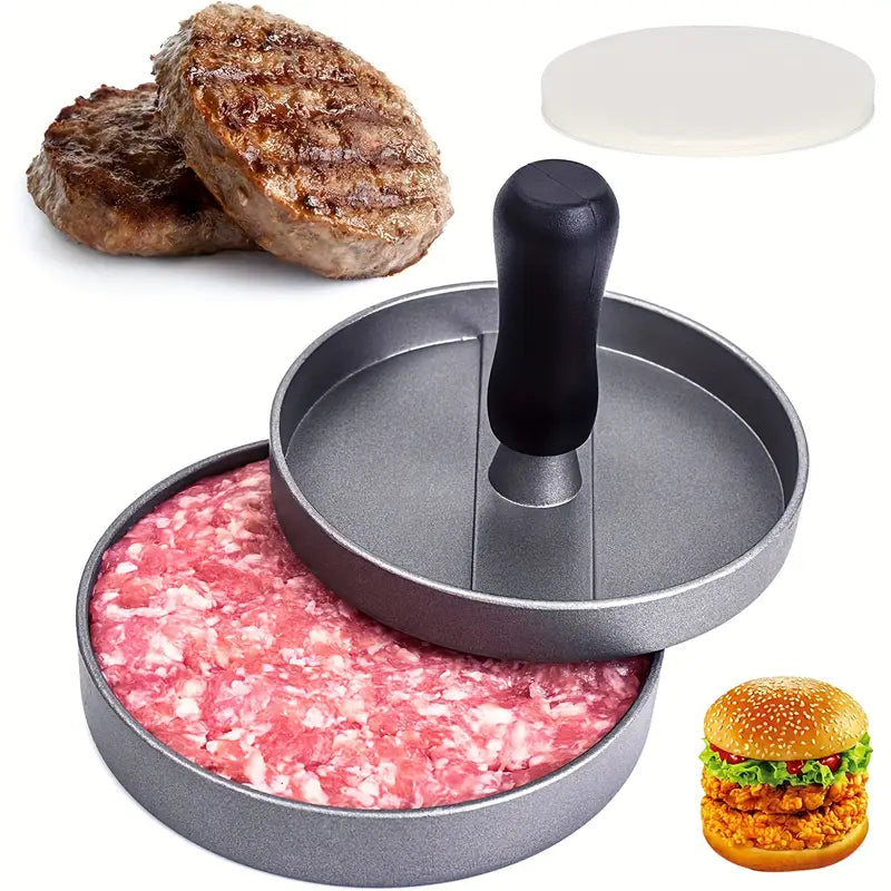 Presse à Hamburger Antiadhésive avec Poignée – Moule à Steak Haché pour Burgers Maison