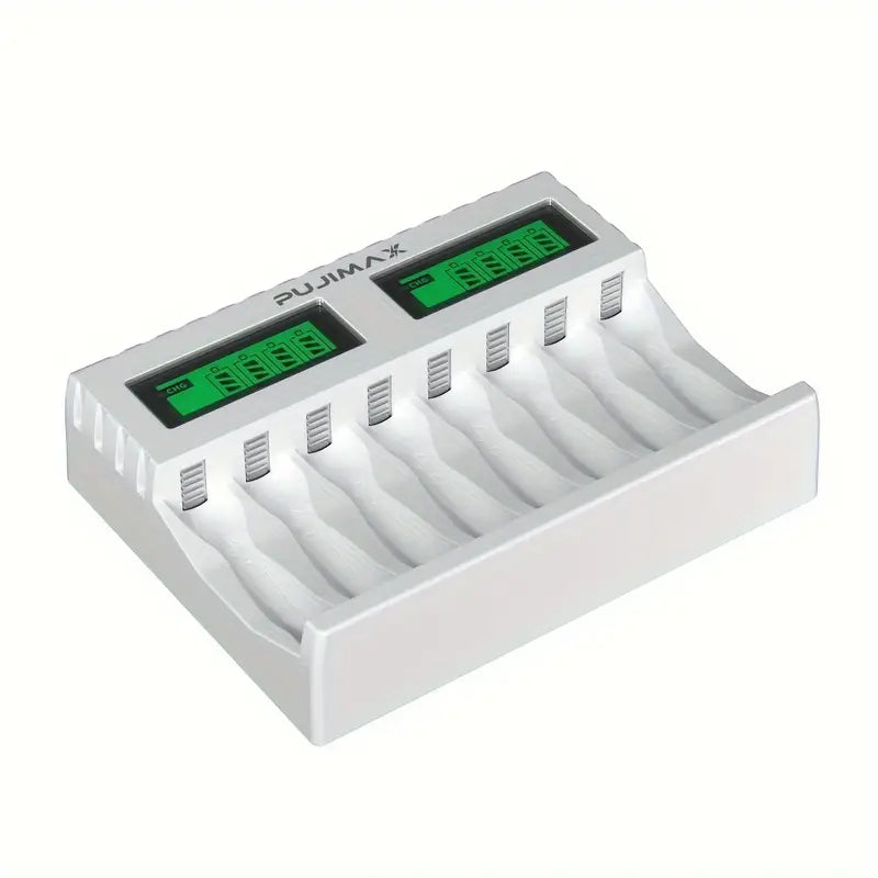Chargeur Intelligent de Piles Rechargeables AA/AAA – Écran LCD Haute Précision pour 8 Accus