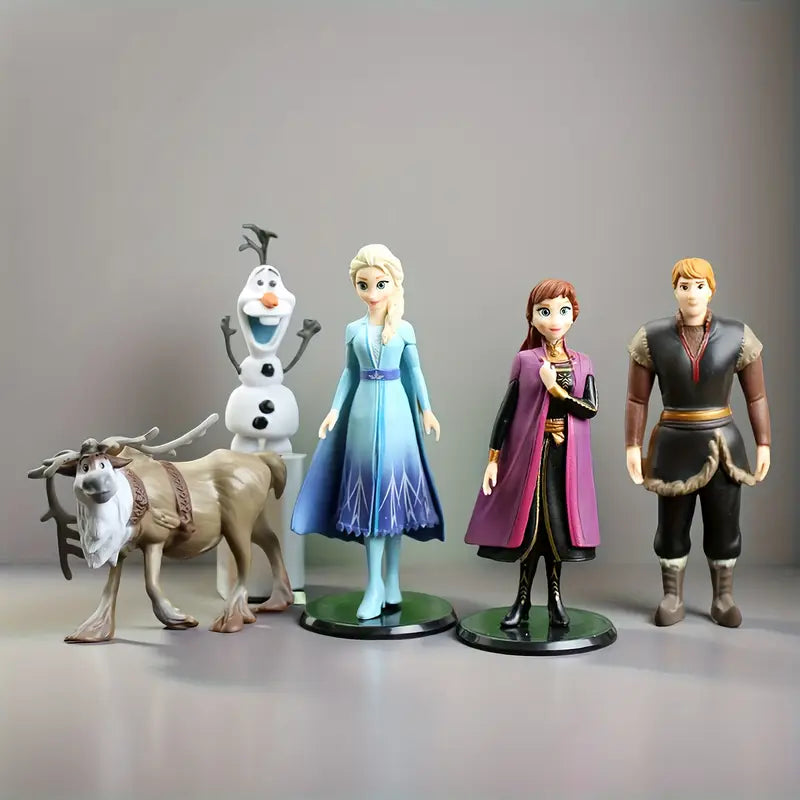 Ensemble de Figurines La Reine des Neiges – Elsa, Anna, Olaf, Kristoff et Sven