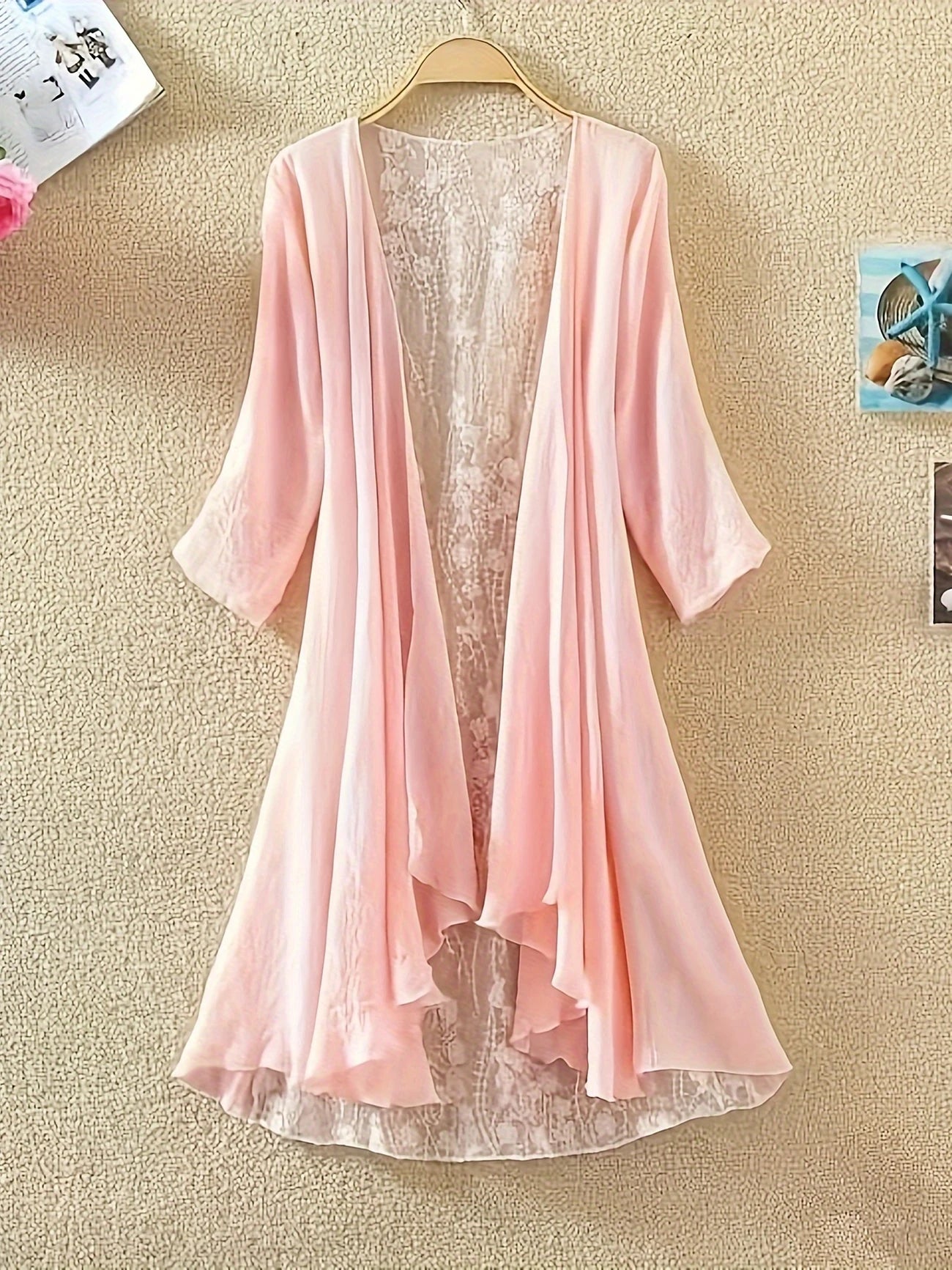 Kimono de Plage Long Femme – Léger et Fluide, Parfait pour l'Été