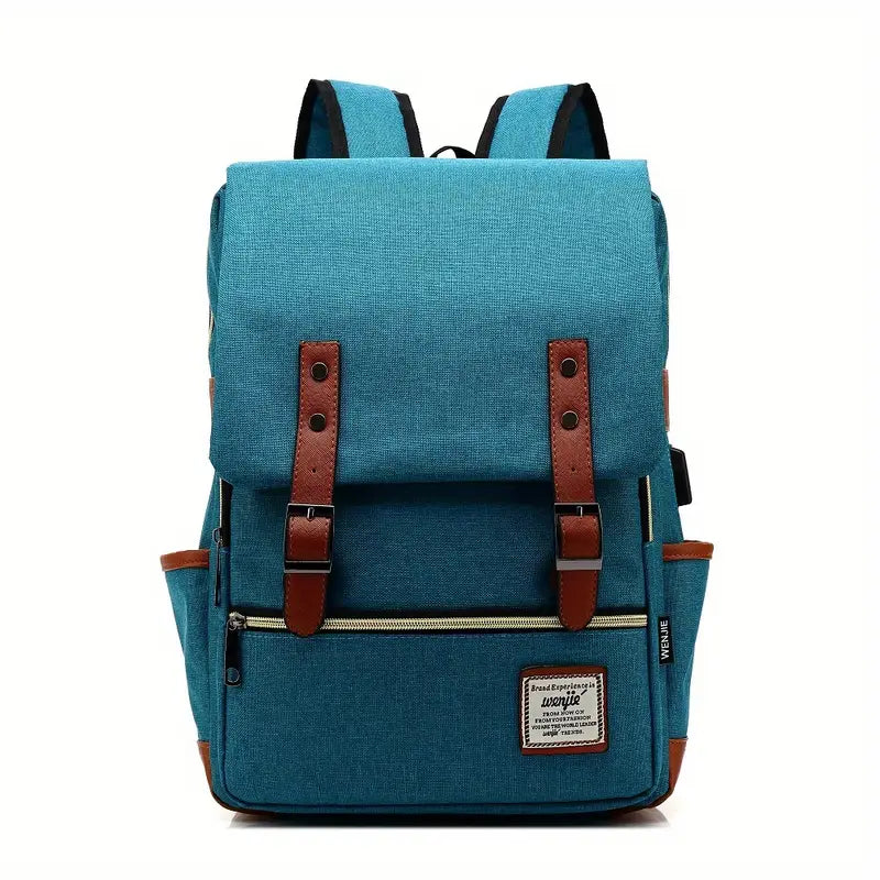 Sac à dos étudiant vintage – Grand volume, compartiment ordinateur et design tendance