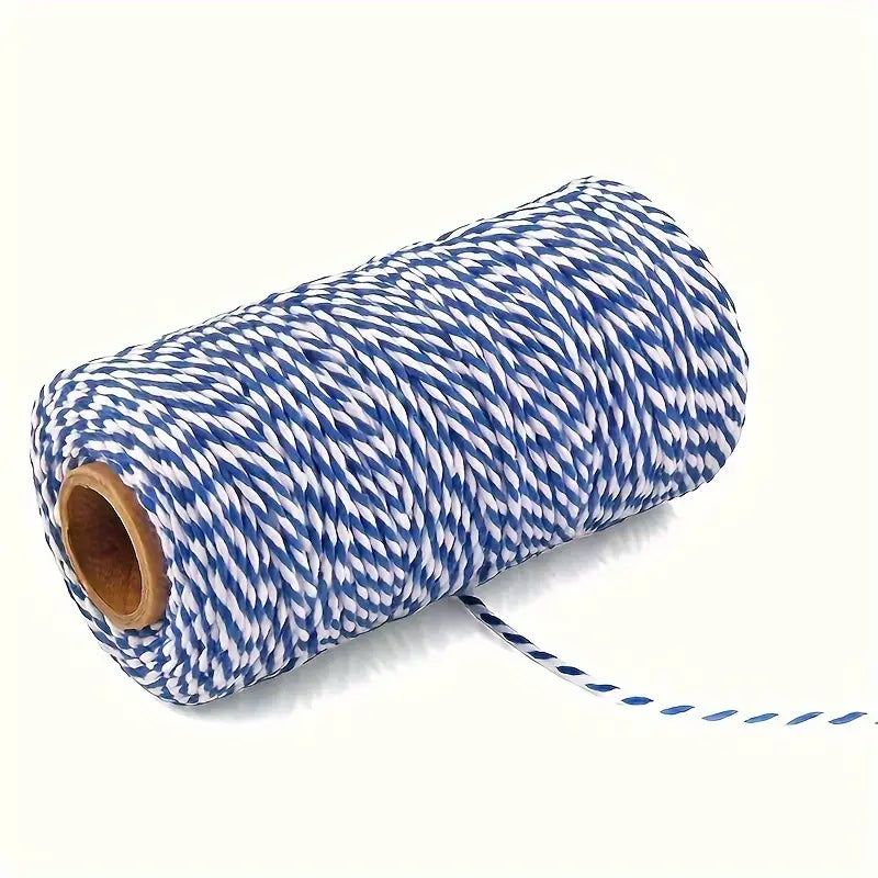 Ficelle Baker Twine noire et blanche – Corde décorative pour emballage cadeau, scrapbooking et projets DIY