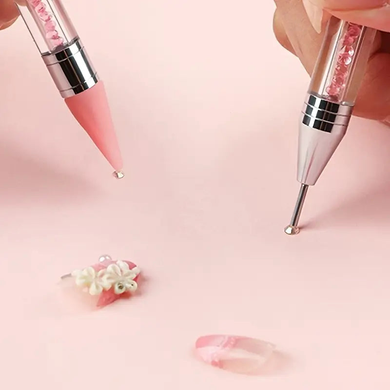 Stylo Pick-Up Strass pour Nail Art – Outil Précis pour Décoration Ongles avec Strass et Perles