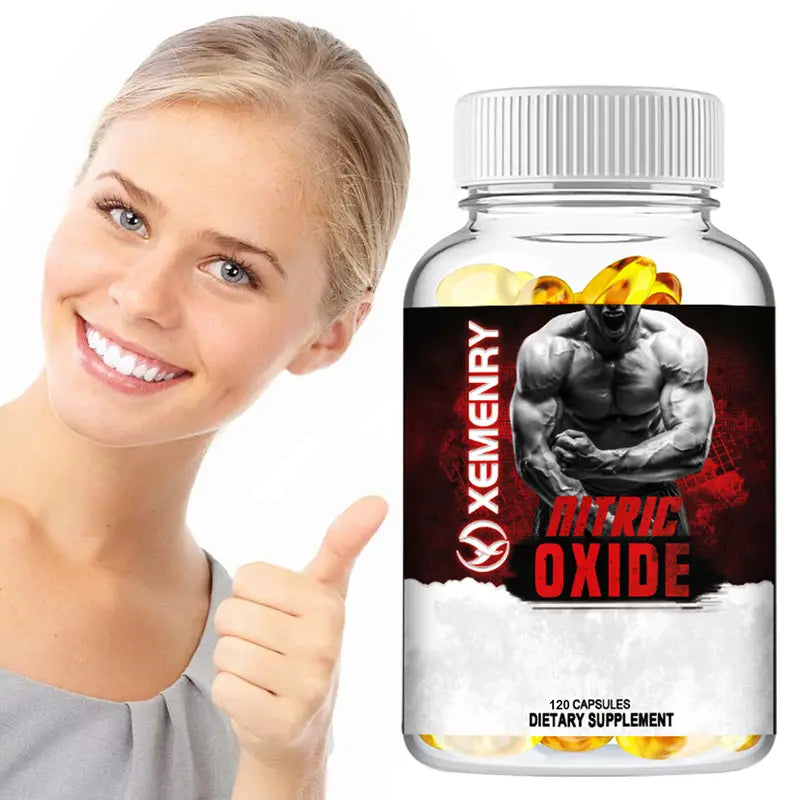 Xemenry Nitric Oxide – 120 Gélules Booster Musculaire | Vascularité, Énergie & Endurance Maximale