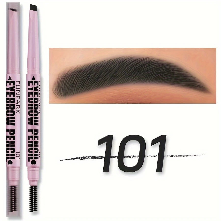 Crayon Sourcils 2-en-1 FUNPARK Teinte 101-104 – Pointe Biseautée et Brosse Intégrée pour Sourcils Définis Naturellement